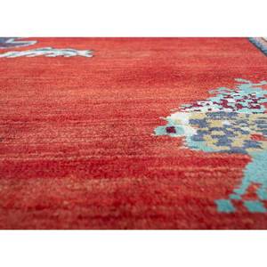 Alfombras de Lana Anudadas a Mano Nuray en Rojo y Naranja con Patrón de Medallón, Alfombra para Sala de Estar para Adolescentes, Decoración para Pasillo 9x12, Pae-2966 - Product Image 3