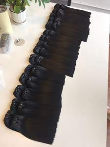 100% มัดผมมนุษย์แบบถักสองชั้นผ้าสักหลาดเนื้อนุ่มสีธรรมชาติทำจากลูกไม้ HD - Product Image 4