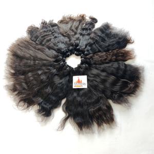 Venta al por mayor de extensiones de cabello humano virgen, paquete barato de estilos de onda de cuerpo recto procesado químicamente indio crudo - Product Image 5