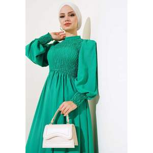 Robe Gipel à Taille Élastique Vert - Product Image 3