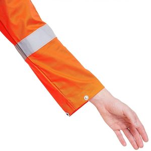 100% coton haute visibilité réfléchissant travail uniforme costume salopette combinaison travail industriel combinaisons avec fermeture éclair et poches - Product Image 5
