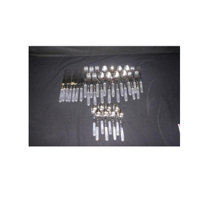 Cuillère en acier Ensemble de cuillères à poignée en résine courbée Cuillères à soupe pour tables à manger pour ustensiles de cuisine et restaurants - Product Image 5