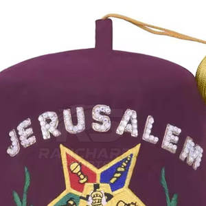 Chapeau Fez Shriner maçonnique traditionnel, chapeau Fez maçonnique traditionnel avec broderie, chapeau Fez maçonnique - Product Image 4