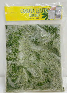 Hojas de yuca congeladas de hojas jóvenes frescas limpiadas y empaquetadas para uso de la cocina mundial - Product Image 4