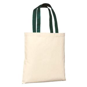 Sac fourre-tout économique en 100 % coton, taille moyenne, poignées contrastées durables, impression sérigraphique de lettres pour usage quotidien et publicitaire - Product Image 6