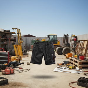 Shorts pour hommes taille 58 en noir/vert lime, collection de t-shirts promotionnels - Product Image 3