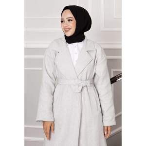 Leyla Hijab Manteau Cachemire Gris - Product Image 4