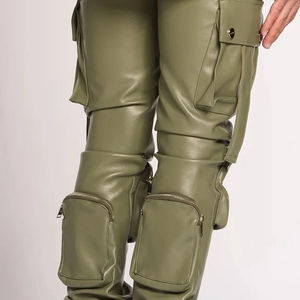 Pantalon en cuir de vachette taille haute pour hommes, nouveau meilleur style, mode, design personnalisé, vente en gros bon marché, service OEM, vente à chaud, OHM - Product Image 5