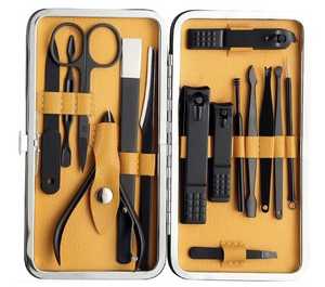15 pieces Black colors <b>Nail</b> Clippers Set High Quality Manicure <b>Kits</b> By Zachary Industries - Product Image 1