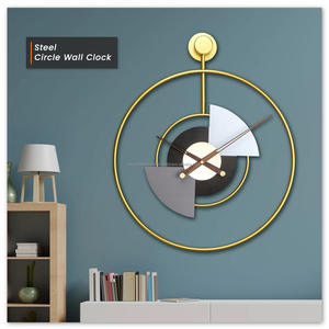 Horloge murale au design rustique, aspect moderne pour la décoration de bureau à domicile, fabrication artisanale - Product Image 1