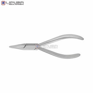 Fórceps de nariz plana profesional Prótesis Mordazas lisas Longitud de acero inoxidable 14,5 cm Instrumentos médicos dentales y de ortodoncia - Product Image 4