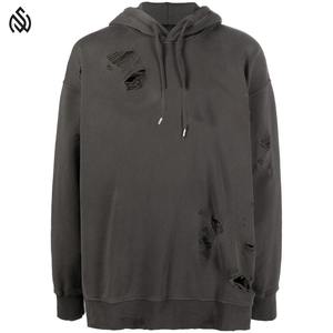 Sweat à capuche avec impression personnalisée pour hommes pullover Streetwear Style 100% coton léger sweats à capuche stressés - Product Image 2