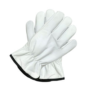 Gants de conducteur en cuir de chèvre de fabrication en gros avec doublure Keystone Thumb et polaire chaude et durable. - Product Image 2