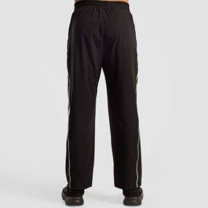 2.0 Black <b>Elastic</b> <b>Waist</b> Casual Formal Chino <b>Trousers</b> with Zippers Fashionable XL Size Straight Pattern Lightweight Thickness - Product Image 3