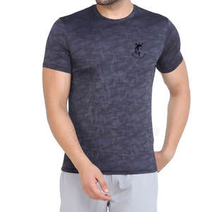 Venta al por mayor tasa de medias mangas camisetas de los hombres Sisa algodón liso personalizado media manga Fitness camisetas para hombres 2025 - Product Image 1