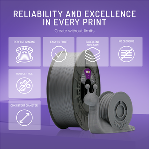 Filament PLA HD WINKLE 2,85 mm 1 kg pour imprimante 3D, tolérance élevée 0,05 mm, compatible lit chauffant 190-230°C, biodégradable, impression facile - Product Image 4