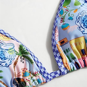 Conjunto de Bikini de Primera Calidad para Mujer, Ligero, Personalizado, Antiarrugas, Último Diseño, de 2 Piezas, Transpirable y de Secado Rápido - Product Image 5