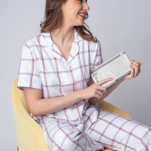 Conjunto de Pijama para Mujer al por Mayor, Ropa de Dormir de Algodón Suave, Fabricante de Pijamas con Logotipo Personalizado - Product Image 3