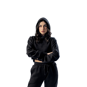 Pull à capuche Baggy imprimé sur le devant pour femmes de haute qualité 100% coton polaire surdimensionné poids lourd écologique - Product Image 1