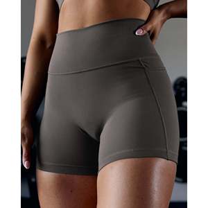 Shorts de Cintura Ultra Alta con 4 Bolsillos para Mujer Fusion - Dark Storm - Product Image 1