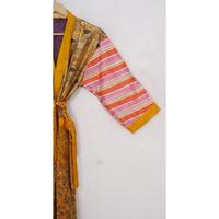 Robe Kimono Longue Maxi de Luxe Élégante en Soie Patchwork Style Sari Vintage pour Femme – Idéale Printemps, Été, Plage, Mariage, ou Tenue d'Intérieur