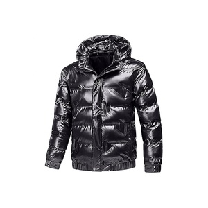 Veste d'hiver populaire personnalisée en couleur unie avec manches longues pour homme, style zippé, chaude, imperméable et coupe-vent - Product Image 3