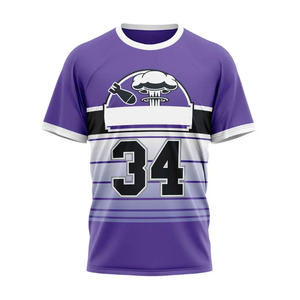 Camiseta deportiva de sublimación para hombre, diseño personalizado, tejido de poliéster transpirable de secado rápido, ropa con logotipo personalizado OEM y ODM - Product Image 3