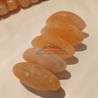Savon au sel rose de l'Himalaya sculpté à la main, naturel, pour le spa, le massage du corps et du visage, de forme ovale, qualité supérieure, exfoliant, certifié ISO