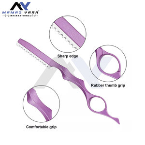 Navajas de Peluquería Profesionales de Acero Inoxidable con Logotipo Personalizado, Cuchillas Afiladas para Cortar y Entresacar el Cabello - Product Image 4