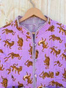 เสื้อแจ็กเก็ตผ้าควิลท์สำหรับผู้หญิงอินเดียเสื้อแจ็กเก็ตมีกระดุมลายดอกไม้ใส่ได้ทุกฤดูระบายอากาศได้ดี - Product Image 5