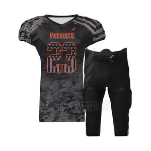 Conjunto de Uniforme de Fútbol Americano para Hombre Patriots, Jersey Sublimado con Camuflaje y Número 23, Pantalones Negros, Absorbe la Humedad, Deportivo - Product Image 2
