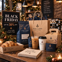 AT PACK Fournitures pour les cafés : gobelets en papier personnalisés, sacs à café, boîtes cadeaux et emballages complets pour cafés