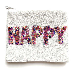 Monedero con Cuentas Happy Fashion, Monedero Pequeño y Bonito, Mini Monedero con Cierre para Mujer - Product Image 1