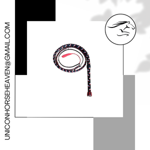 ROYAL INTRNATIONAL Fouet en cuir personnalisé pour l'équitation, 4-16 pieds, 14 tresses, design durable, pour Halloween - Product Image 2