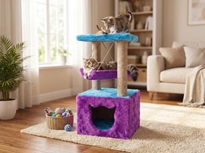 Amistar CatJoy Classic – Eco Jute Multi-Level <b>Cat</b> <b>Tree</b>, Durable & Safe Playground for All Size <b>Cats</b> - Product Image 3