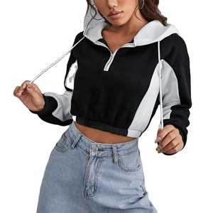 Sudadera con capucha de nuevo estilo muy recomendada, ropa de invierno personalizada para mujer, sudaderas con capucha recortadas informales para mujer al por mayor 2026 - Product Image 6