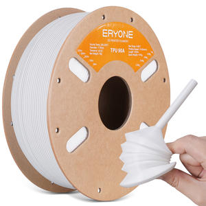 Filament <span class=keywords><strong>TPU</strong></span> flexible blanc <span class=keywords><strong>ERYONE</strong></span> 90A, tiges <span class=keywords><strong>TPU</strong></span> 1,75 mm 1 kg, dureté Shore 90A, consommables pour imprimante 3D - Product Image 1