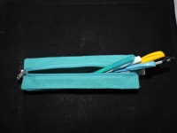 Estuche para Lápices de Yute Morado y Naranja, Estilo Bohemio, Resistente al Agua, con Cierre de Cremallera, para Bolígrafos y Artículos de Papelería, Diseño Unisex, 11 Pulgadas