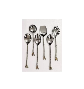 Produit très vendu ensemble de couverts fantaisie en laiton doré utilisation vaisselle décor de fête couverts ensemble de salade de qualité personnalisée - Product Image 3