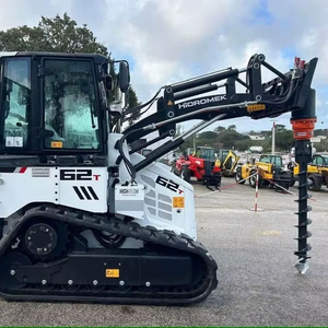 Chargeuse compacte sur chenilles Hidromek 62T, couleur blanche, moteur diesel à haut débit, équipement de construction - Product Image 6