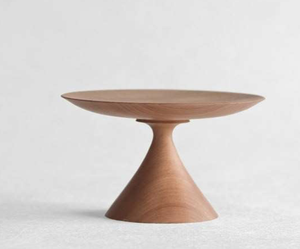 Beautiful Brown Wooden Rustic Round Cake Stand with <b>Wood</b> <b>Slices</b> Handmade and Eco-Friendly for Wedding Receptions - Product Image 5