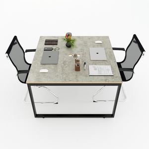 Mesa Minimalista para 2 Personas, Rectangular de 120x120cm, HBRT049, Hecha de Madera Contrachapada - Product Image 3