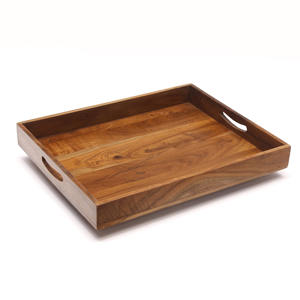 Plateaux de service buffet en bois massif plateau de service de nourriture naturelle en bois d'acacia pour la maison restaurant hôtel - Product Image 5