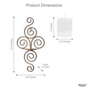 Metal <b>Wall</b> Pillar <b>Candle</b> <b>Holder</b> <b>Wall</b> Hanging - Product Image 2