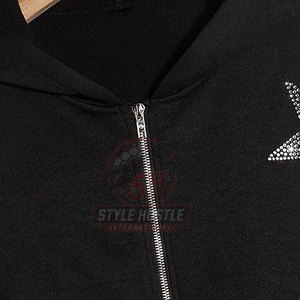 Dernières tendances en matière de streetwear, sweats à capuche pour hommes en strass, vente en gros, fabriqués au Pakistan, basiques, respirants, légers, sweats à capuche en strass - Product Image 6