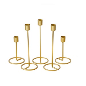 Vente chaude Salon Moderne Bougeoir En Métal En Or Nouveau Bougeoir En Conception Cône Dernière Bougie votive bas prix - Product Image 3