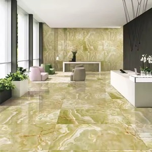 Carreaux de sol en porcelaine vert Liva Home Wall 600x1200mm Le sol en marbre noir en céramique ressemble à des carreaux de porcelaine Carreaux muraux brillants - Product Image 1