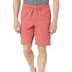 Best Quality <b>Men's</b> Cargo <b>Shorts</b> Custom Made 100% Cotton Quick Dry Light Weight Casual Solid Pattern Mid <b>Waist</b> <b>Elastic</b> Closure - Product Image 2