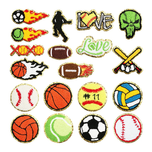 Patchs brodés personnalisés en gros, patchs brodés à repasser, logo brodé, patchs en chenille, lettres pour patchs de football - Product Image 2