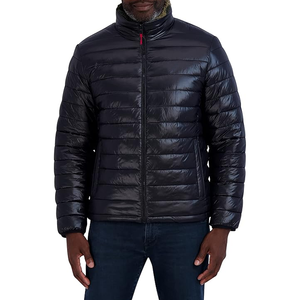 Men's Water Resistant Jacket Long Sleeve Zip up <b>Sherpa</b> <b>Lined</b> Quilted Stretch Coat - Product Image 1